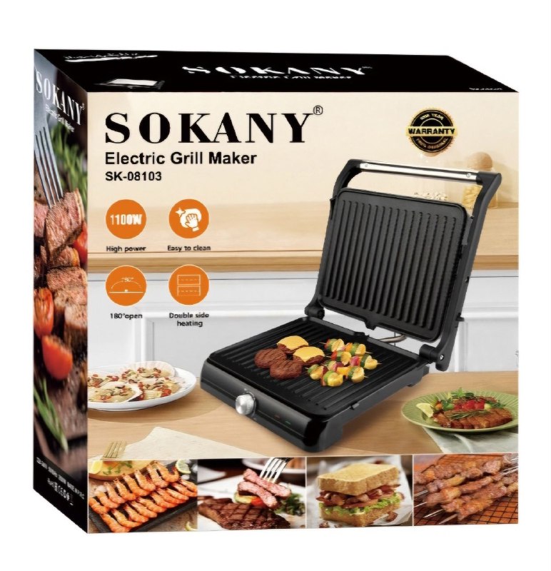 MAQUINA PARRILLA ELECTRICA SK-08103 SOKANY