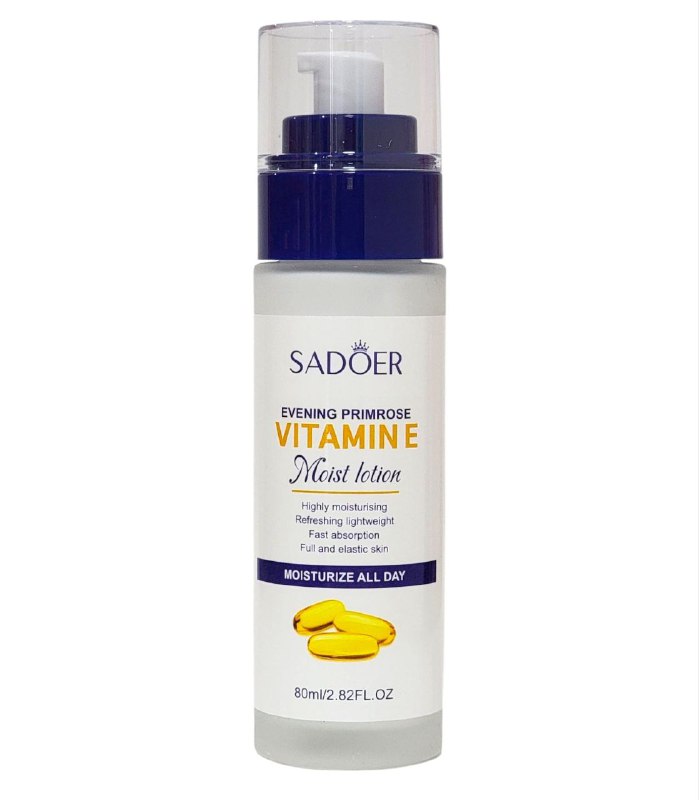 CREMA FACIAL LOCION HIDRATANTE CON VITAMINA E, HIDRATANTE, REFRESCANTE Y LIGERO, ABSORCION RAPIDA, PIEL ELASTICA SUAVE SADOER VITAMIN E 80ML