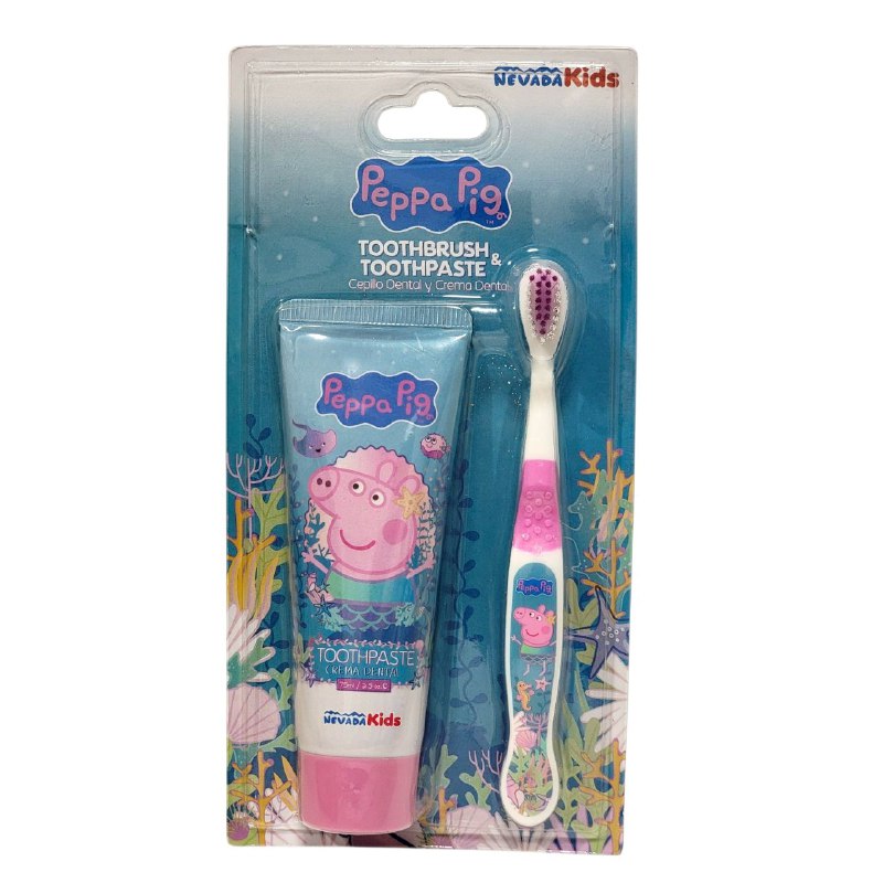 PASTA DE DIENTES Y CEPILLO PARA NIÑA PEPPA PIG NEVADA KIDS