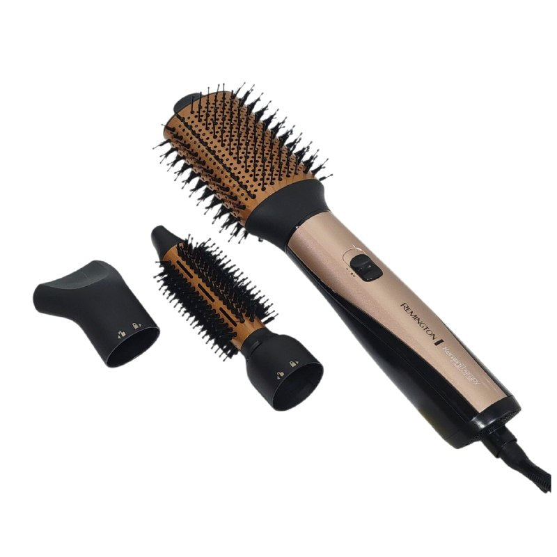 CEPILLO SECADOR DE CABELLO 3 EN 1 CON CABEZALES INTERCAMBIABLES DE KERATINA Y ACEITE DE ARGAN REMINGTON