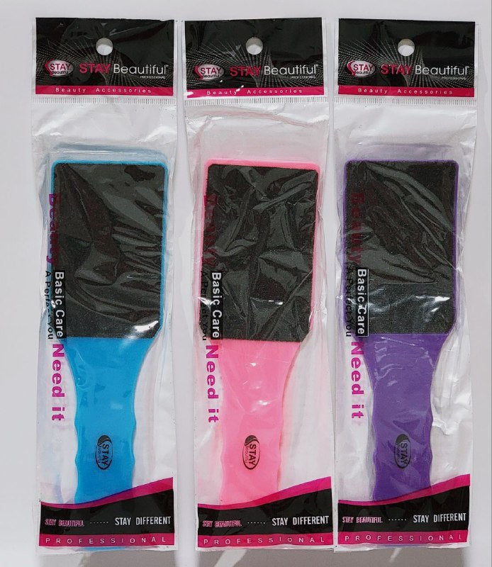LIMA PARA PEDICURE, LIMA PARA PIES DOBLE CARA PARA EL CUIDADO DE LOS PIES 3 COLORES STAY BEAUTIFUL