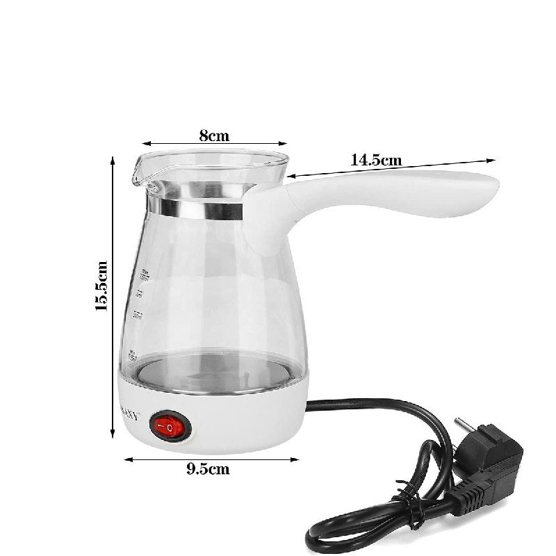 MAQUINA CAFETERA DE VIDRIO, HIERVE EL AGUA MAS RAPIDO, CAPACIDAD 500ML, 5 TAZAS DE CAFE, POTENCIA 600W, CALENTAMIENTO, INTERRUPTOR DE ENCENDIDO, FACIL DE LIMPIAR SOKANY YLW-606 GLASS COFFE MAKER