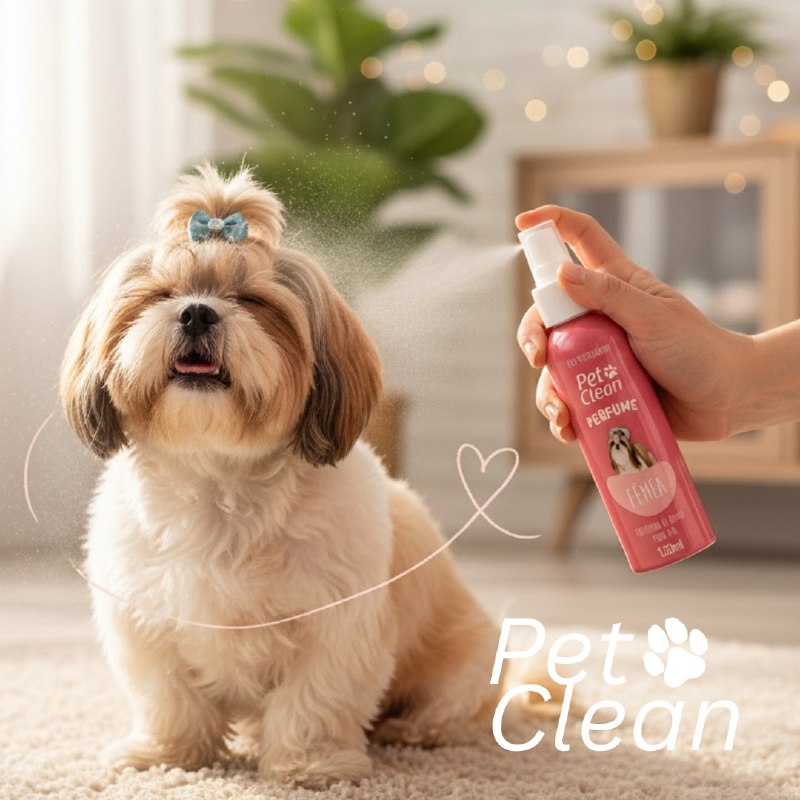 PERFUME PARA PERROS HEMBRAS AROMA DULCE Y SUTIL PET CLEAN 120ML