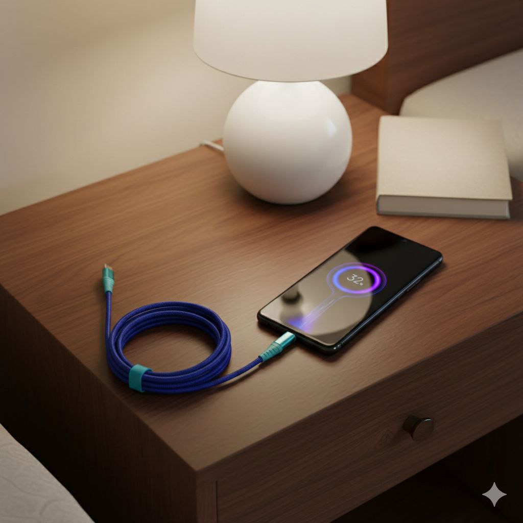 CABLE DE CARGA USB-C Y ORGANIZADOR DE CABLE DE STITCH