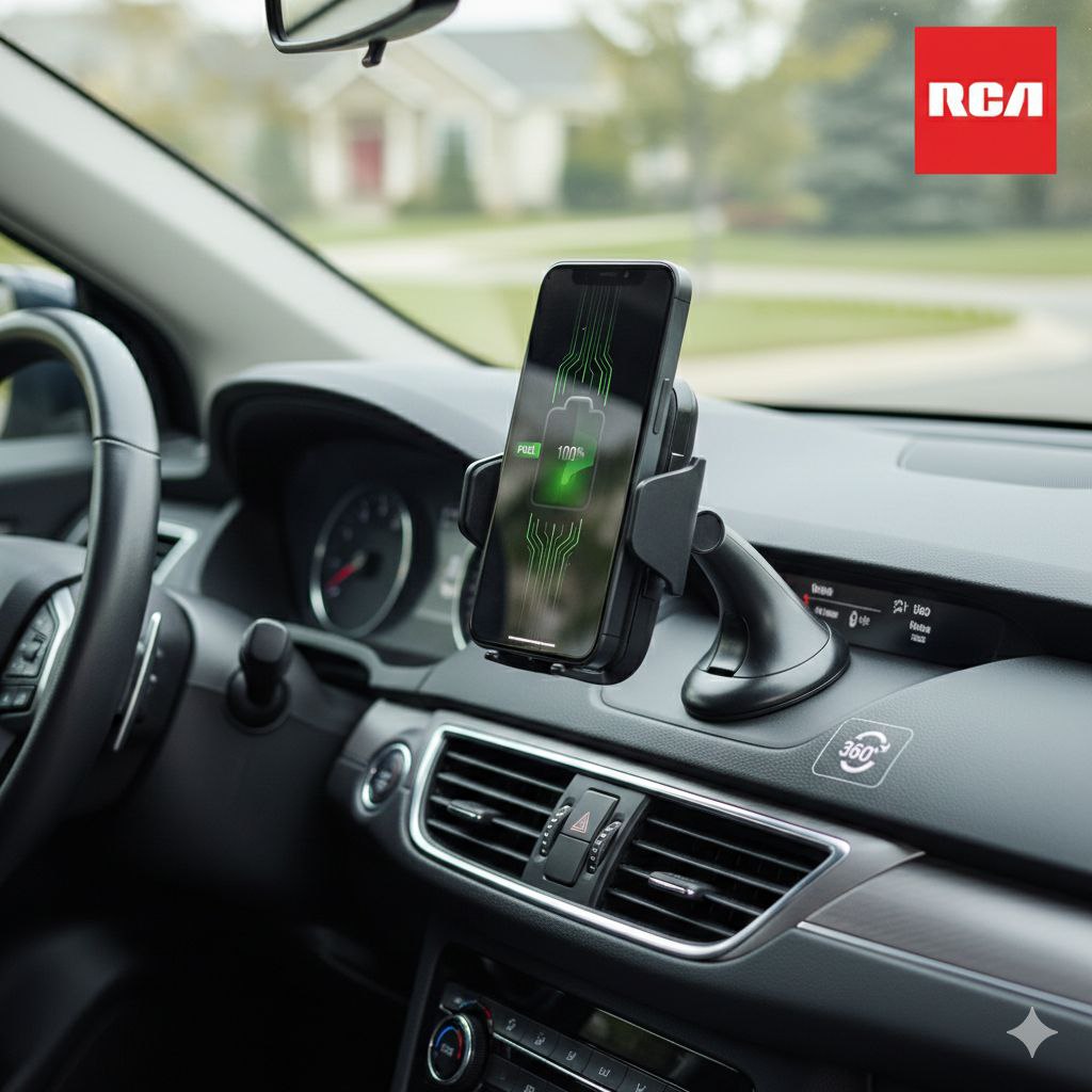 SOPORTE DE CARGA INALÁMBRICA UNIVERSAL PARA AUTO RCA