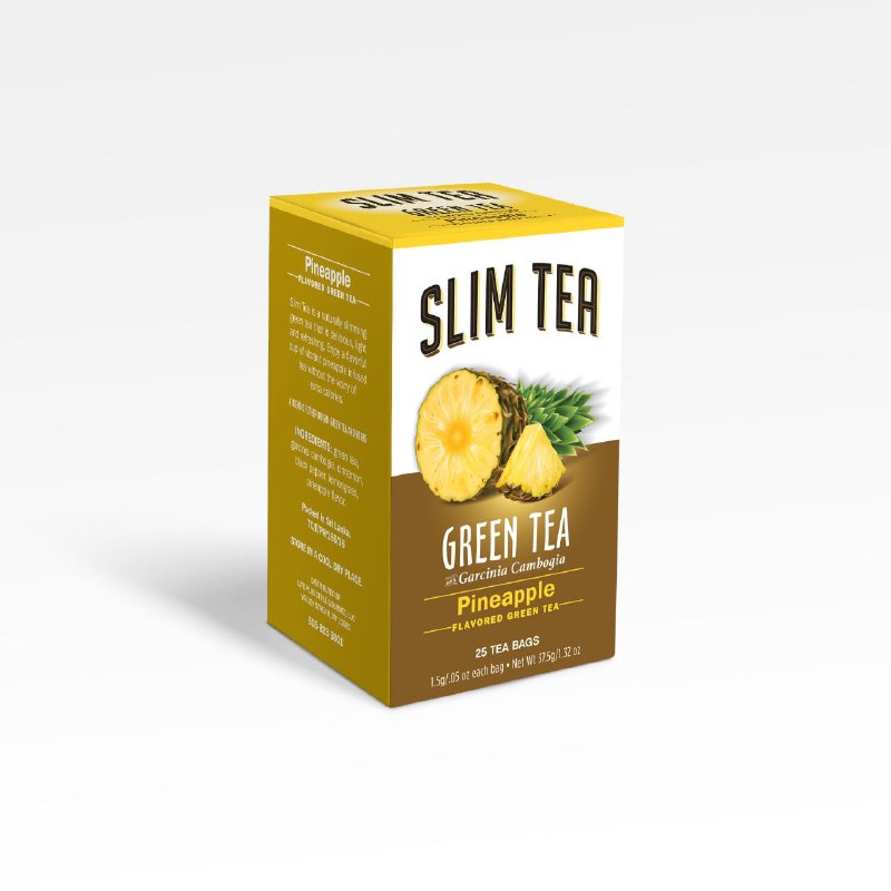 TE VERDE SABOR A PIÑA ADELGAZANTE NATURAL, LIGERO Y REFRESCANTE SLIM TEA GREEN TEA 25UND