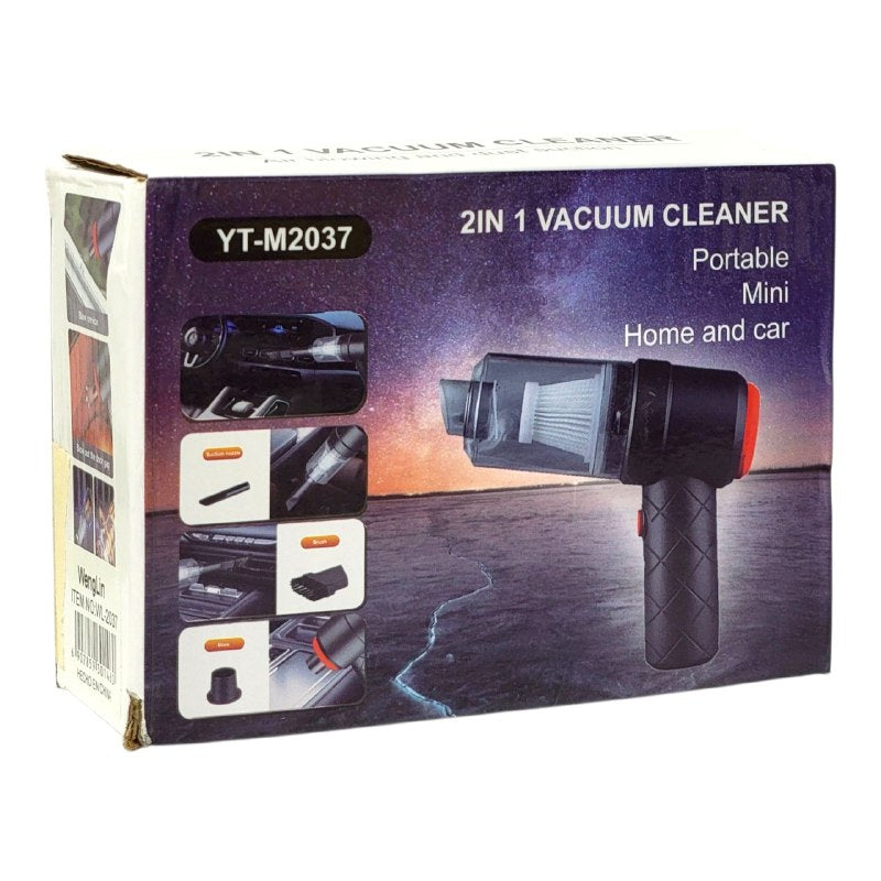 MAQUINA ASPIRADORA DE MANO 2 EN 1, QUE COMBINA SOPLADO Y SUCCION EN UN DISEÑO PORTATIL