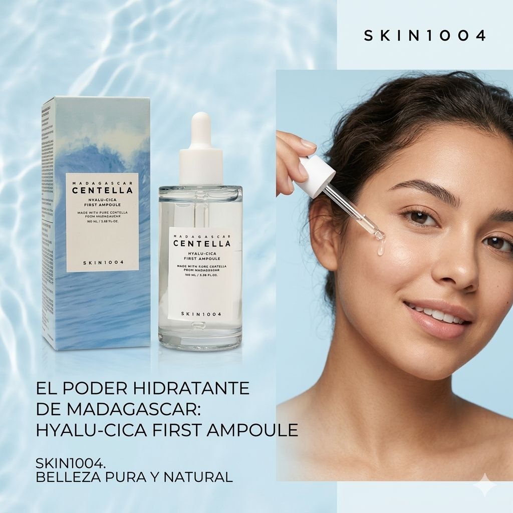 AMPOLLA HIDRATANTE Y DE PREPARACION CON CENTELLA ASIATICA Y ACIDO HIALURONICO SKIN1004 100ML