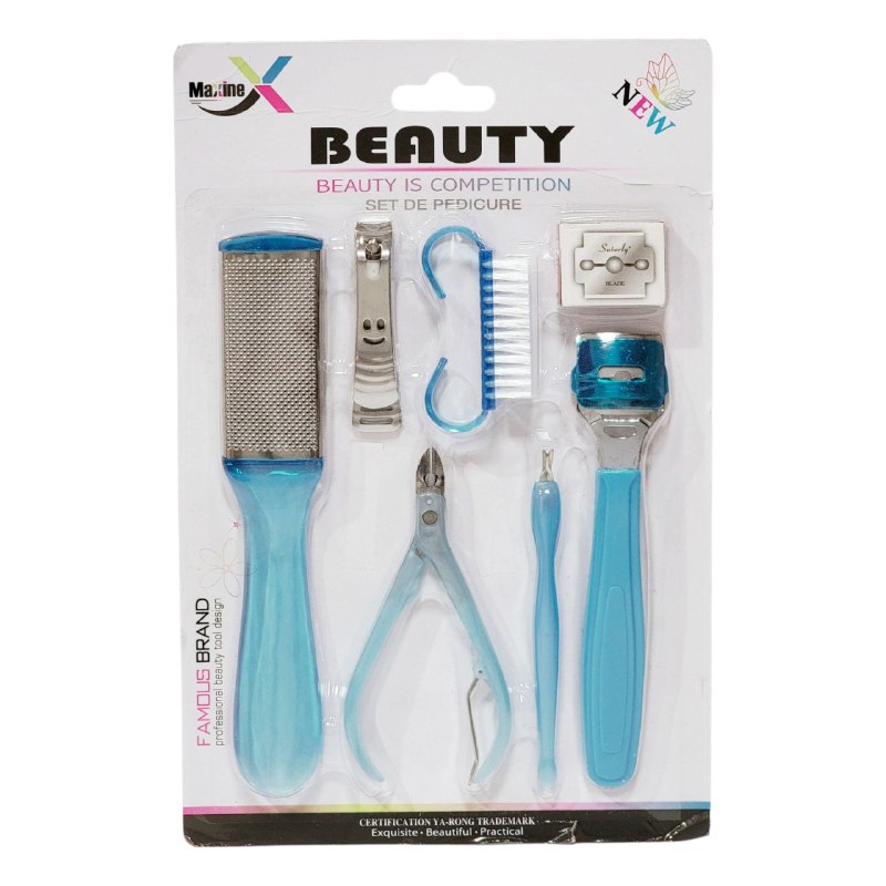 SET DE PEDICURA DE 7 PIEZAS QUE ELIMINAN CALLOS, ALISAN LA PIEL Y MANTIENEN TUS UÑAS IMPECABLES MAXINE BEAUTY