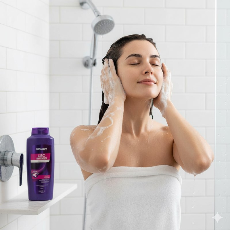 SHAMPOO PARA EL CABELLO CON QUERATINA Y SILICONA ALISADOR VINILADY 900ML