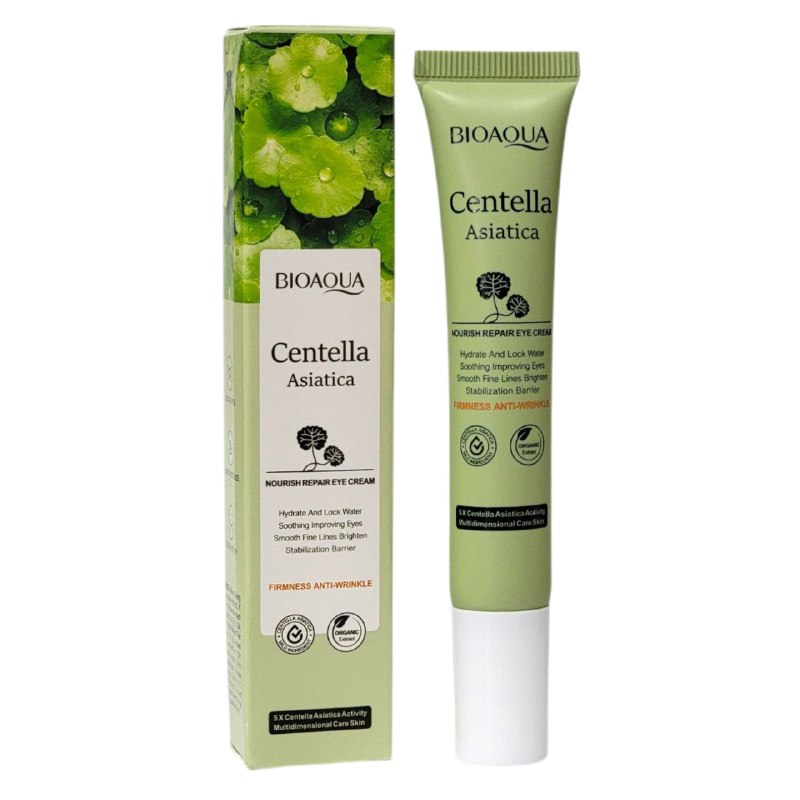 CREMA FACIAL PARA LOS OJOS DE CENTELLA ASIATICA QUE HIDRATA Y NUTRE LA PIEL DEL CONTORNO OCULAR, REDUCE LAS LINEAS SECAS Y FINAS, DANDO SUAVIDAD A LA PIEL BIOAQUA 20G