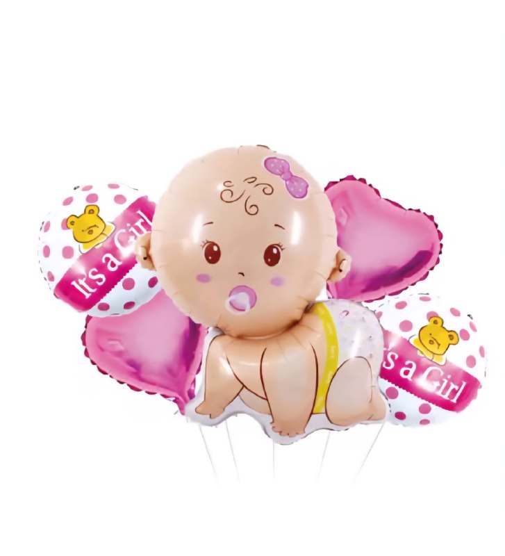 DECORACION ADORNO PAQUETE DE GLOBOS DE BABY SHOWER DE 5 PIEZAS FEIFAN BALLOON