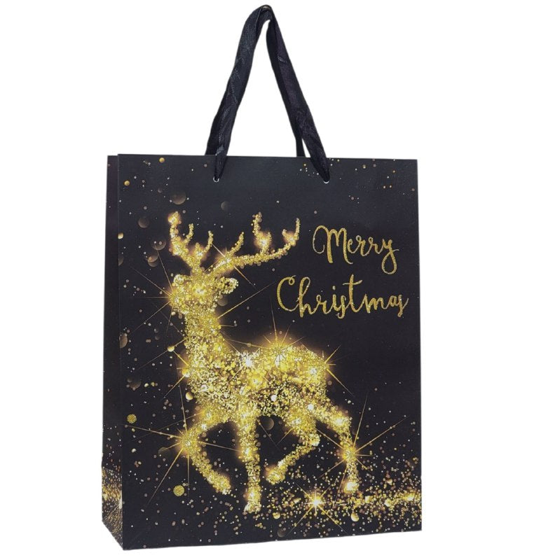 BOLSA DE REGALO NAVIDEÑA MEDIANA 26X32X10CM