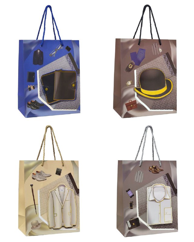 BOLSA DE REGALO PARA HOMBRE PEQUEÑA 18X10X23CM