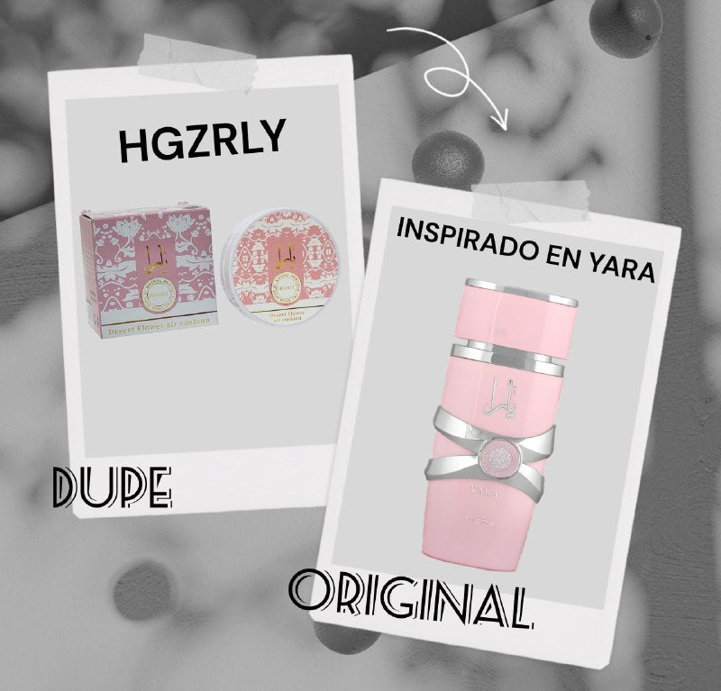 BASE DE MAQUILLAJE DE DOBLE COJIN TEXTURA LIGERA HGZRLY 12G DUPE DE LATTAFA YARA