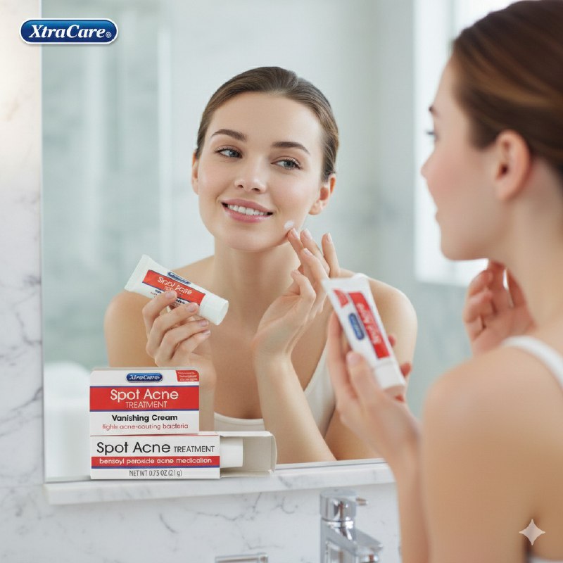 CREMA FACIAL PARA EL ACNE LOCALIZADO DE PEROXIDO DE BENZOILO QUITA ACNE Y ESPINILLAS RAPIDAMENTE XTRACARE 21G