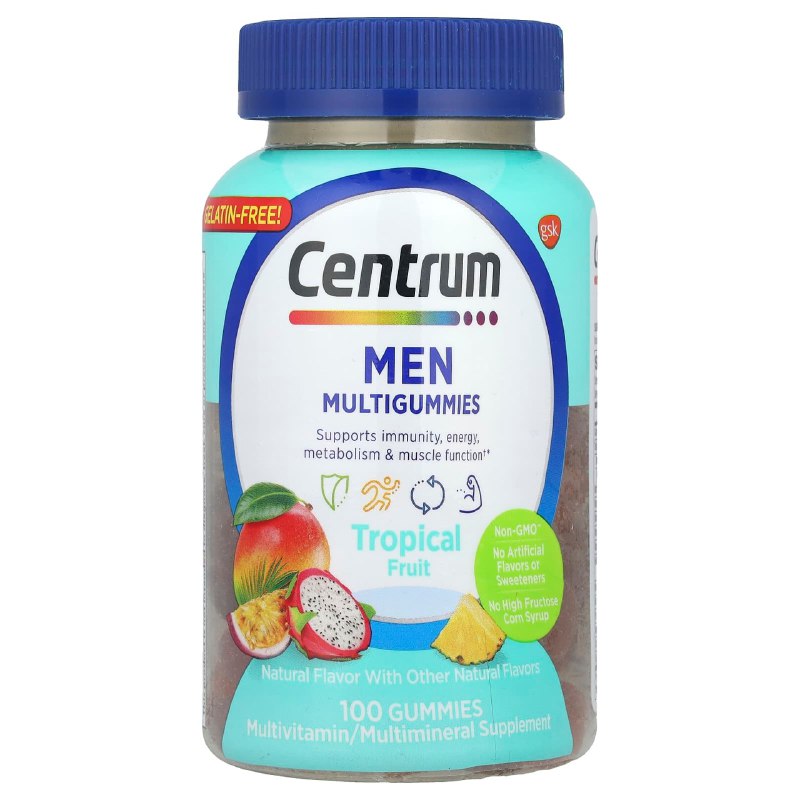 VITAMINAS EN GOMITAS PARA HOMBRE PARA LA INMUNIDAD, ENERGIA Y METABOLISMO CENTRUM 100UND