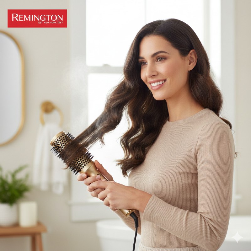 CEPILLO SECADOR DE CABELLO 3 EN 1 CON CABEZALES INTERCAMBIABLES DE KERATINA Y ACEITE DE ARGAN REMINGTON