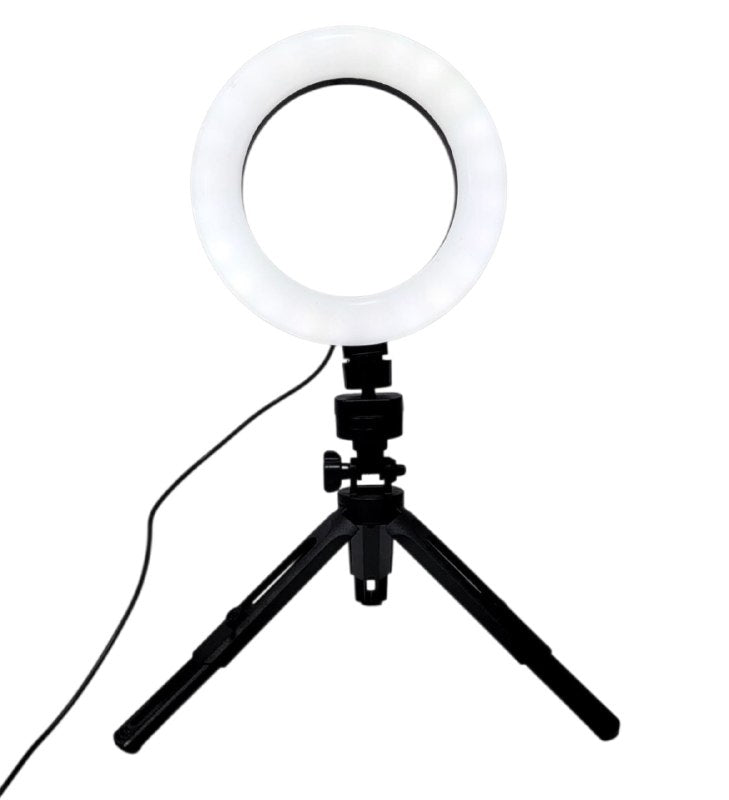 ARO DE LUZ LED TRICOLOR USB, ILUMINA TUS TRANSMISIONES EN VIVO MEJORANDO LA TONIFICACION DE TUS OJOS Y EMBELLECE TU PIEL LIVE