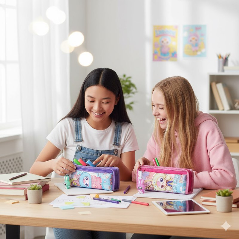 CARTUCHERA DE LABUBU QUE COMBINA ORGANIZACION IMPECABLE CON DISEÑO IRRESISTIBLE 3 COLORES