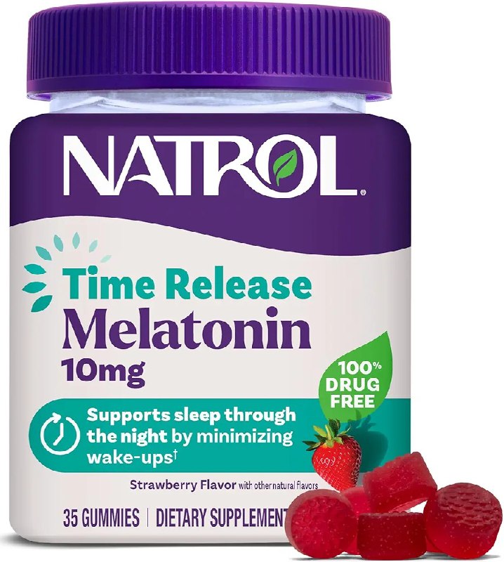 VITAMINAS EN GOMITAS DE MELATONINA PARA EL SUEÑO Y DORMIR BIEN DURANTE LA NOCHE NATROL 35UND