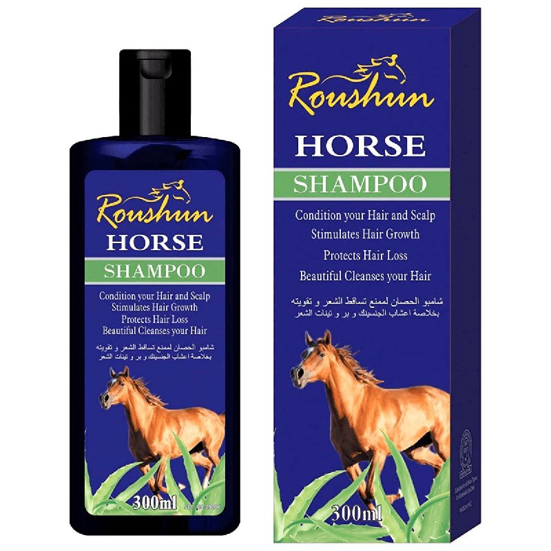 SHAMPO CON EXTRACTO DE ALOE VERA Y PROTEINAS CAPILARES ROUSHUN HORSE 300ML