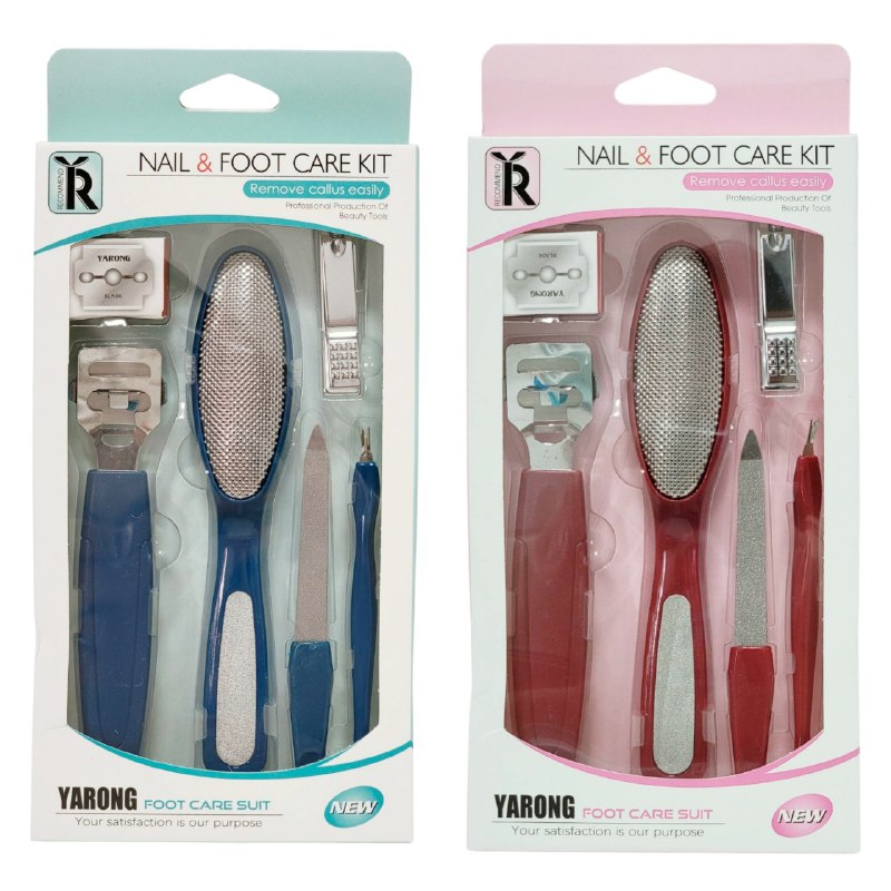 SET DE PEDICURA DE 6 PIEZAS PARA CUIDADO DE UÑAS Y PIES, ESTE KIT COMPLETO REUNE LAS HERRAMIENTAS ESENCIALES PARA MANTENER UÑAS Y PIES IMPECABLES 2 COLORES