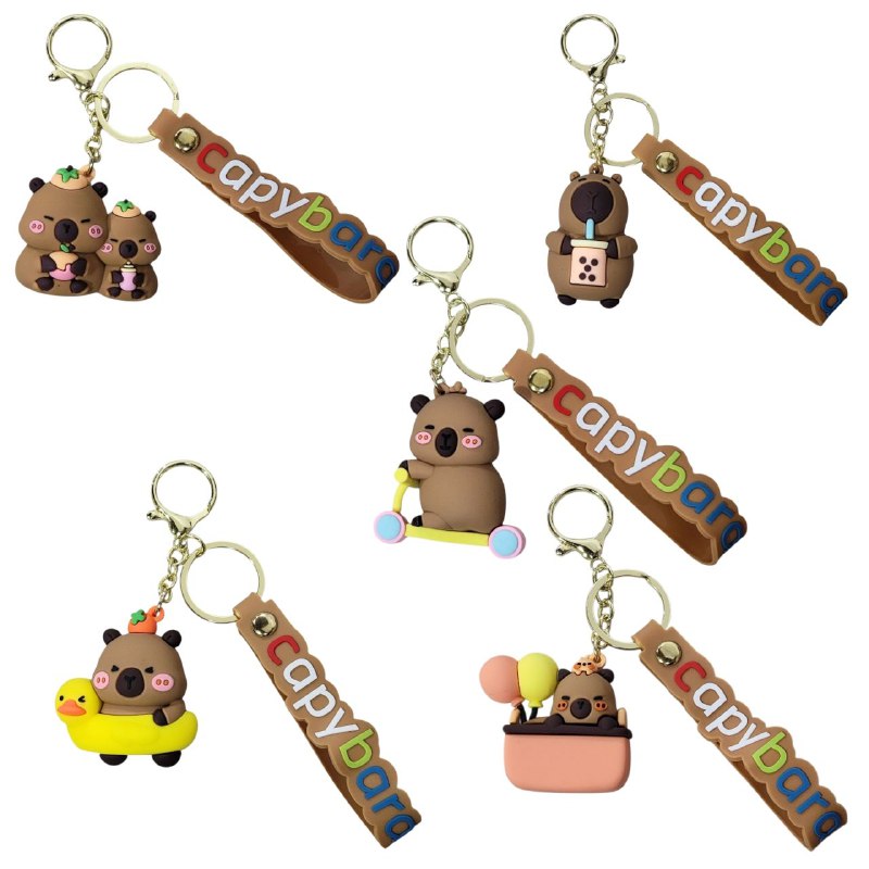 LLAVEROS DE CAPIBARA,CAPYBARA, 5 ESTILOS DISPONIBLES