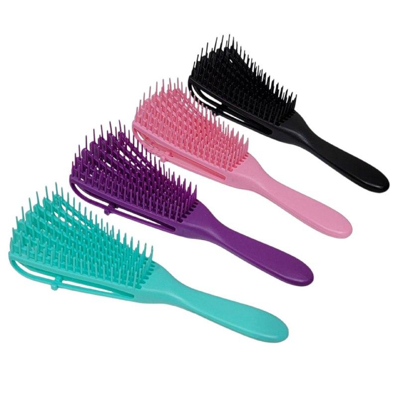 CEPILLO PULPO PARA CABELLO RIZADO Y ENCRESPADO, DESENREDANTE ANTI ROTURA 8 PUNTAS FLEXIBLES