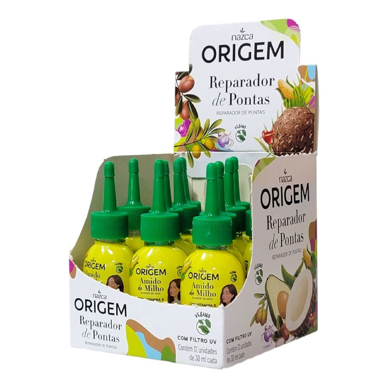 ACEITE PARA EL CABELLO DE ALMIDON DE MAIZ REPARADOR DE PUNTAS CON VITAMINA E NAZCA ORIGEM 30ML