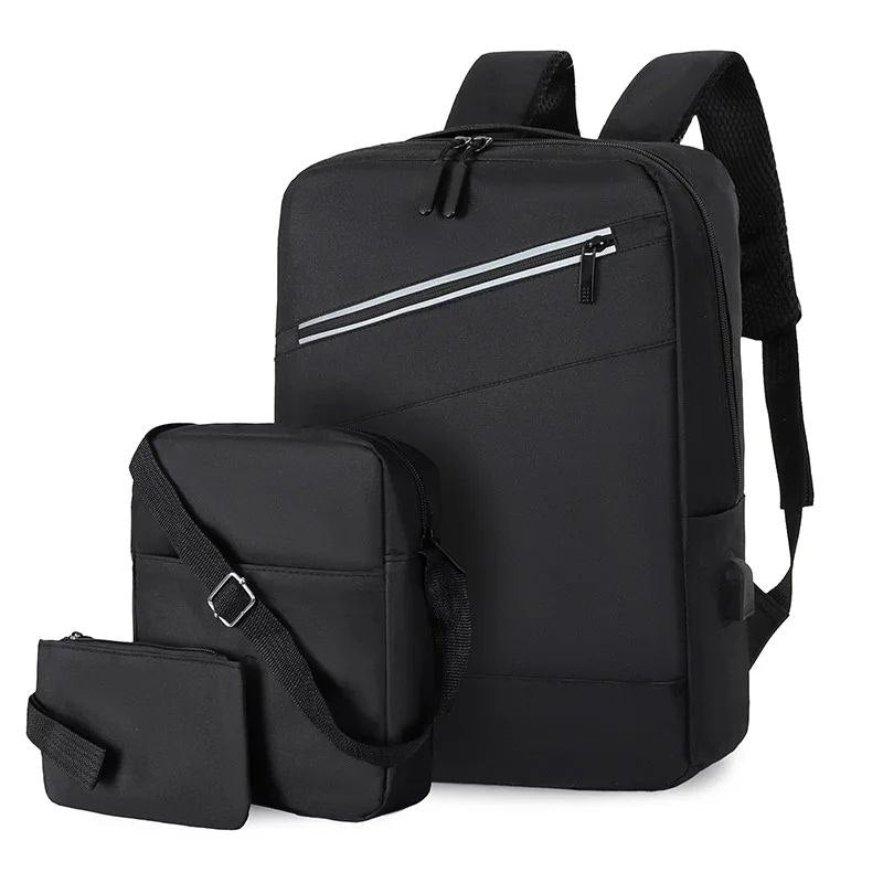 MOCHILA EN SET DE 3 PIEZAS CON PUERTO USB