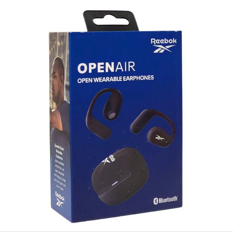 AUDIFONOS AURICULARES INALAMBRICOS ABIERTOS, BATERIA 12H, 2 CARGAS ADICIONALES EN EL ESTUCHE, TECNOLOGIA PORTATIL ABIERTA REEBOK