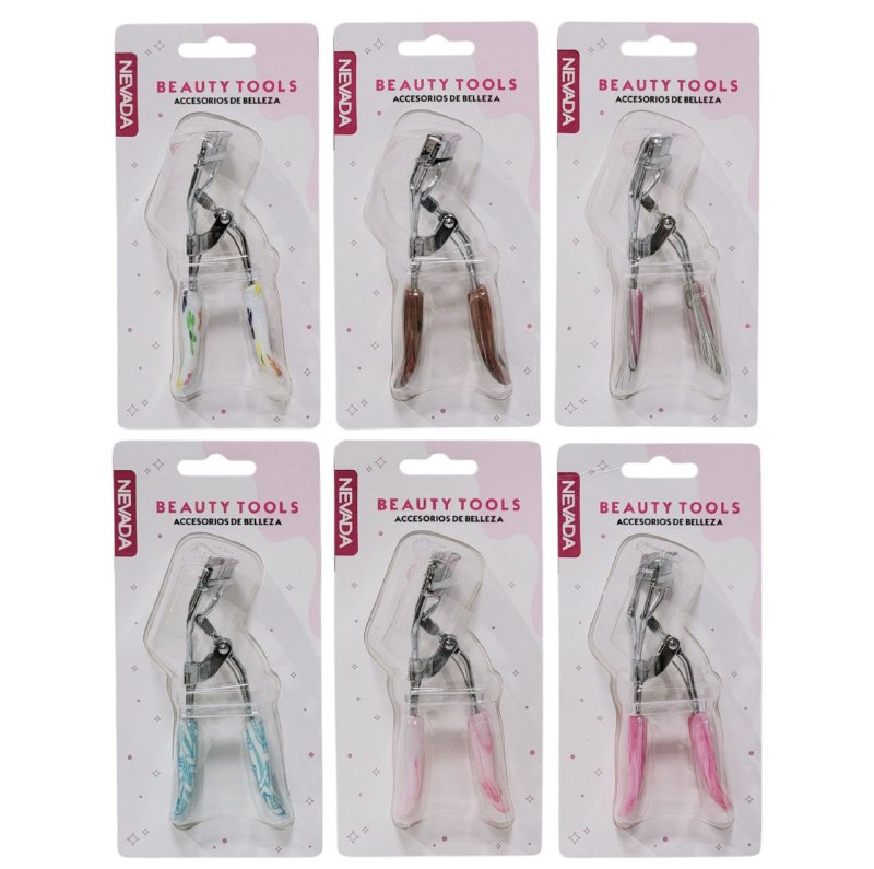 RIZADOR DE PESTAÑAS, ACCESORIOS DE BELLEZA 6 COLORES, NEVADA BEAUTY TOOLS