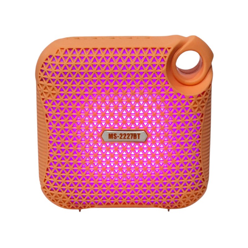 PARLANTE ALTAVOZ INALAMBRICO CON LUCES LED 11X11CM MOBILE SPEAKER MS-2227BT 8 COLORES