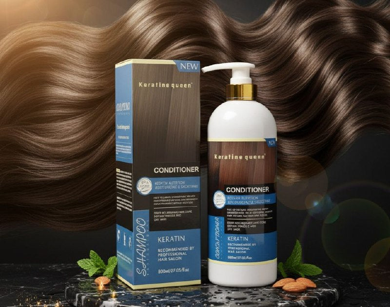 ACONDICIONADOR DE QUERATINA HIDRATANTE REPARA EL CABELLO FRAGIL KERATINE QUEEN 800ML