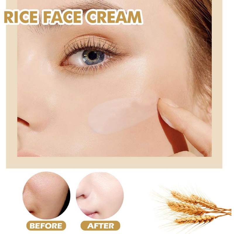CREMA FACIAL DE PULPA CRUDA DE ARROZ HIDRATANTE Y NUTRITIVA, QUE CUIDA SUAVEMENTE LA PIEL, MEJORA LA SEQUEDAD E HIDRATADA BIOAQUA 50G