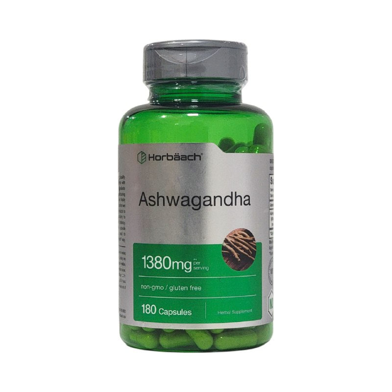 VITAMINAS EN CAPSULAS DE ASHWAGANDHA PARA EL ESTRES DIARIO HORBAACH 180UND