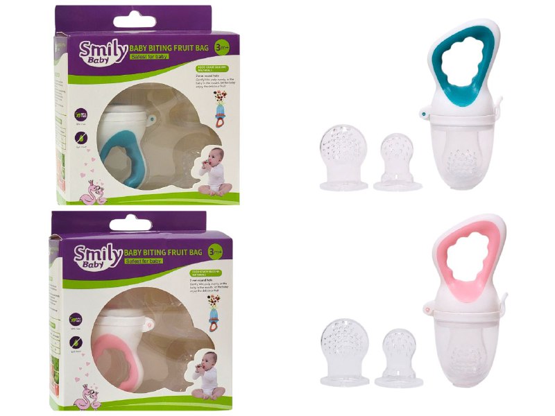 BIBERON CHUPON PARA BEBES CON 2 TETINAS REEMPLAZABLES, FORMA SEGURA Y DIVERTIDA DE ALIMENTAR A TUS BEBES SMILY BABY 2 COLORES