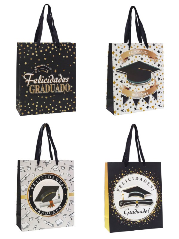 BOLSA DE REGALO DE GRADUACION PEQUEÑA 19.5X23.5X8CM