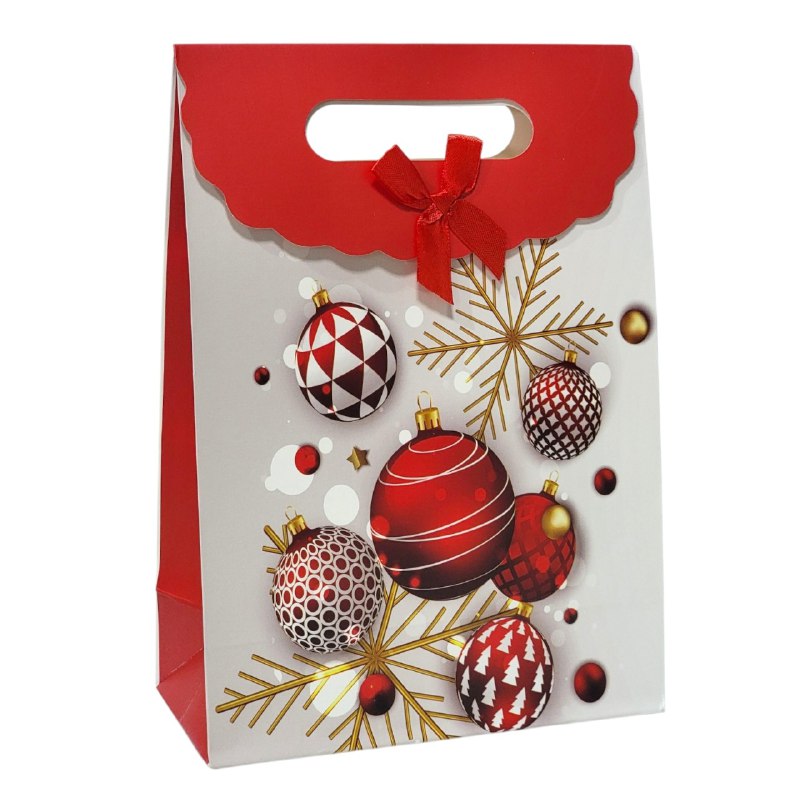 BOLSA DE REGALO NAVIDEÑA MEDIANO 27X19CM