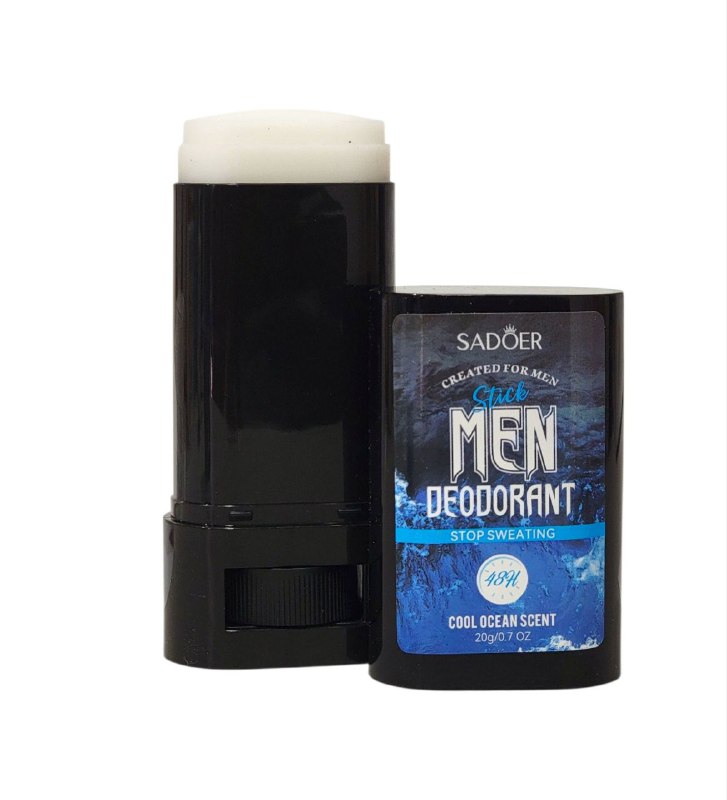 DESODORANTE EN BARRA PARA HOMBRES, DETIENE LA SUDORACION, AROMA FRESCO A OCEANO FUERTE, RECHAZA OLORES DEL SUDOR SADOER 20G