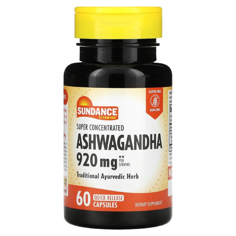 VITAMINAS EN CAPSULAS DE ASHWAGANDHA PARA EL ESTRES SUNDANCE 60UND