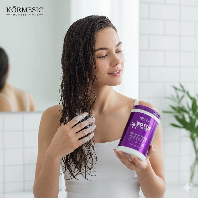 MASCARILLA PARA EL CABELLO DE BOTOX Y KERATINA REPARADORA DE DAÑOS QUIMICOS O CALOR KORMESIC 100ML