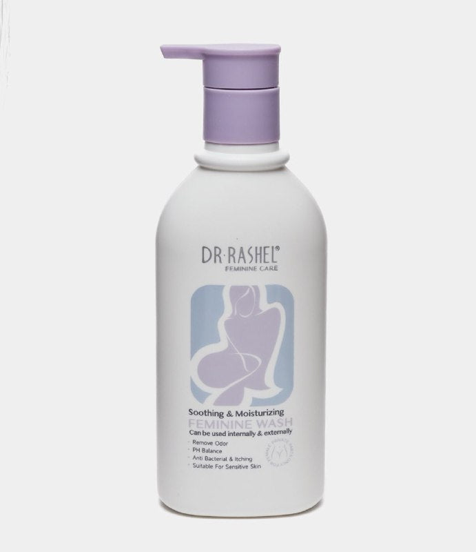 JABON CORPORAL LIQUIDO FEMENINO, CALMA E HIDRATA LA PIEL INTIMA, DEJANDOLA SUAVE, EVITA LA PICAZON E IRRITACION VAGINAL DR RASHEL 220ML