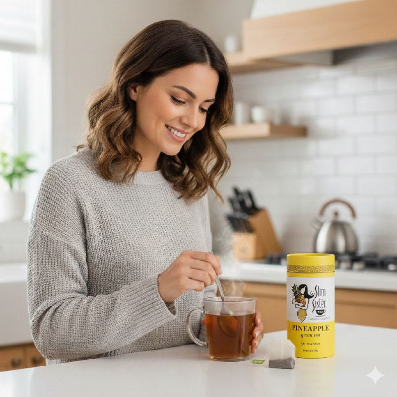 TE VERDE DE PIÑA INFUSION ADELGAZANTE NATURAL CON GARCINIA CAMBOGIA QUE APOYA LA DIGESTION SLIM SISTER 50UND