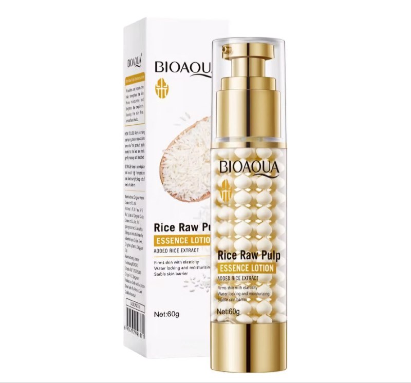 CREMA CORPORAL HIDRATANTE E ILUMINADORA CON ESENCIA DE PULPA CRUDA DE ARROZ PIEL BIOAQUA 60G