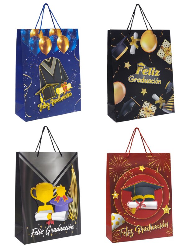 BOLSA DE REGALO DE GRADUACION GRANDE 30X40X12CM