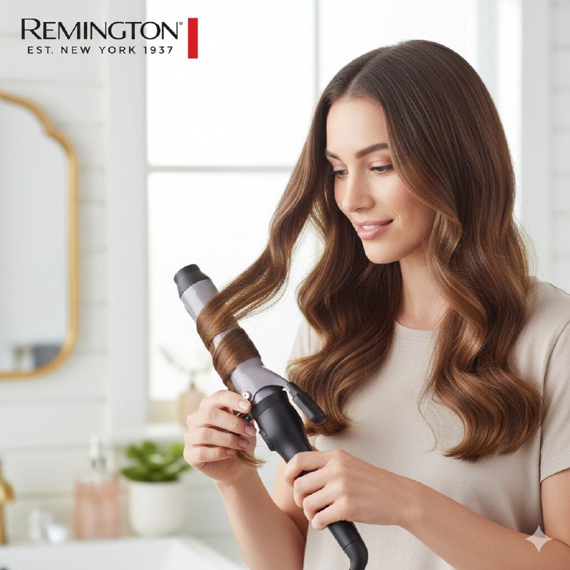 RIZADORA ENCOLOCHADORA QUE CREA ONDAS GRANDES Y VOLUMINOZA RAPIDAMENTE CON CONTROL DE TEMPERATURA REMINGTON