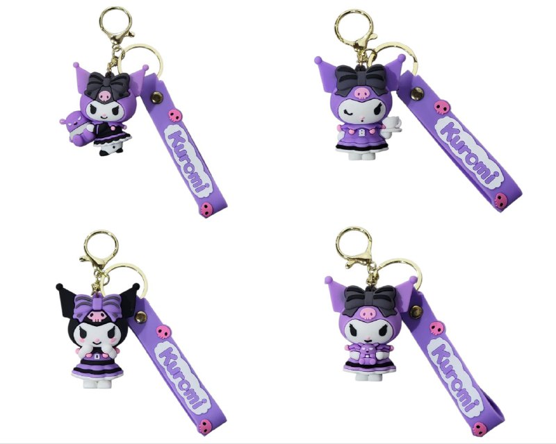 LLAVEROS DE KUROMI 4 ESTILOS DISPONIBLES