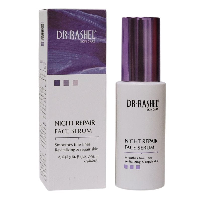 SUERO FACIAL DE NOCHE REPARADOR CON RETINOL 50ML, MEJORA VISIBLEMENTE LA ELASTICIDAD Y EL TONO MIENTRAS SUAVIZA LINEAS DEJANDO LA PIEL SUAVE Y FIRME DR RASHEL